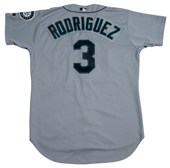 2000 Alex Rodriguez Game Used Seattle Mariners Road Jersey